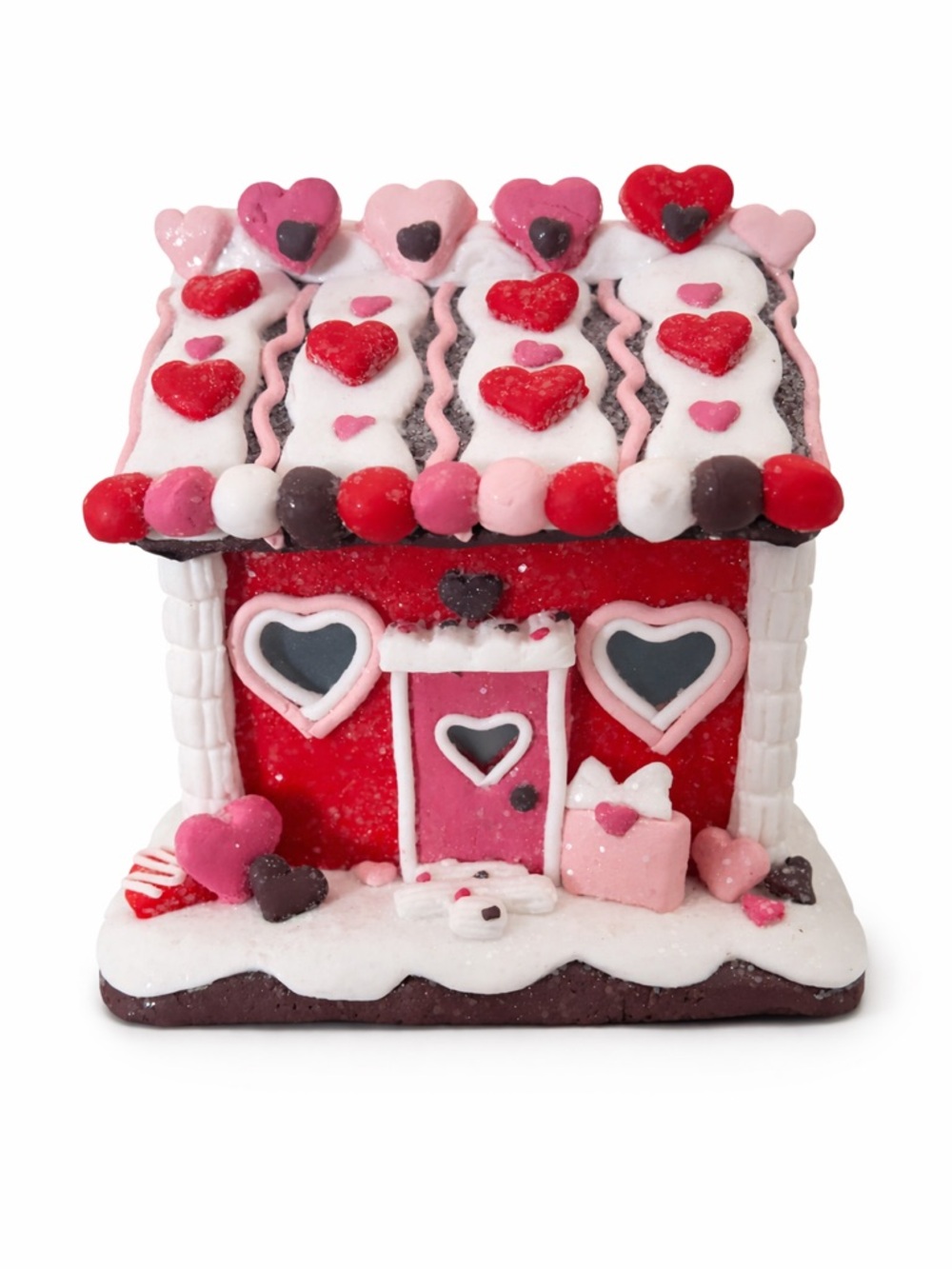 Valentine’s Day Gingerbread House Figurine